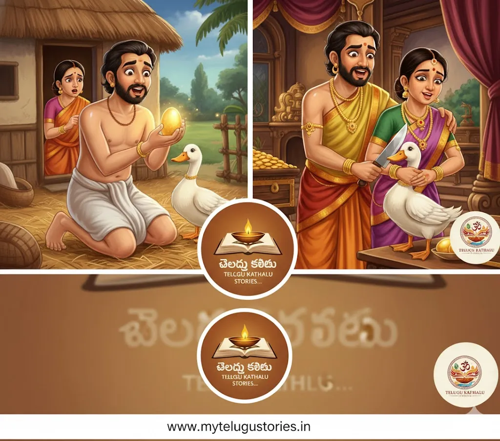 The Golden Egg Moral Story in Telugu