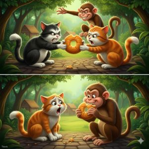 ఒక కోతి రెండు పిల్లుల కథ