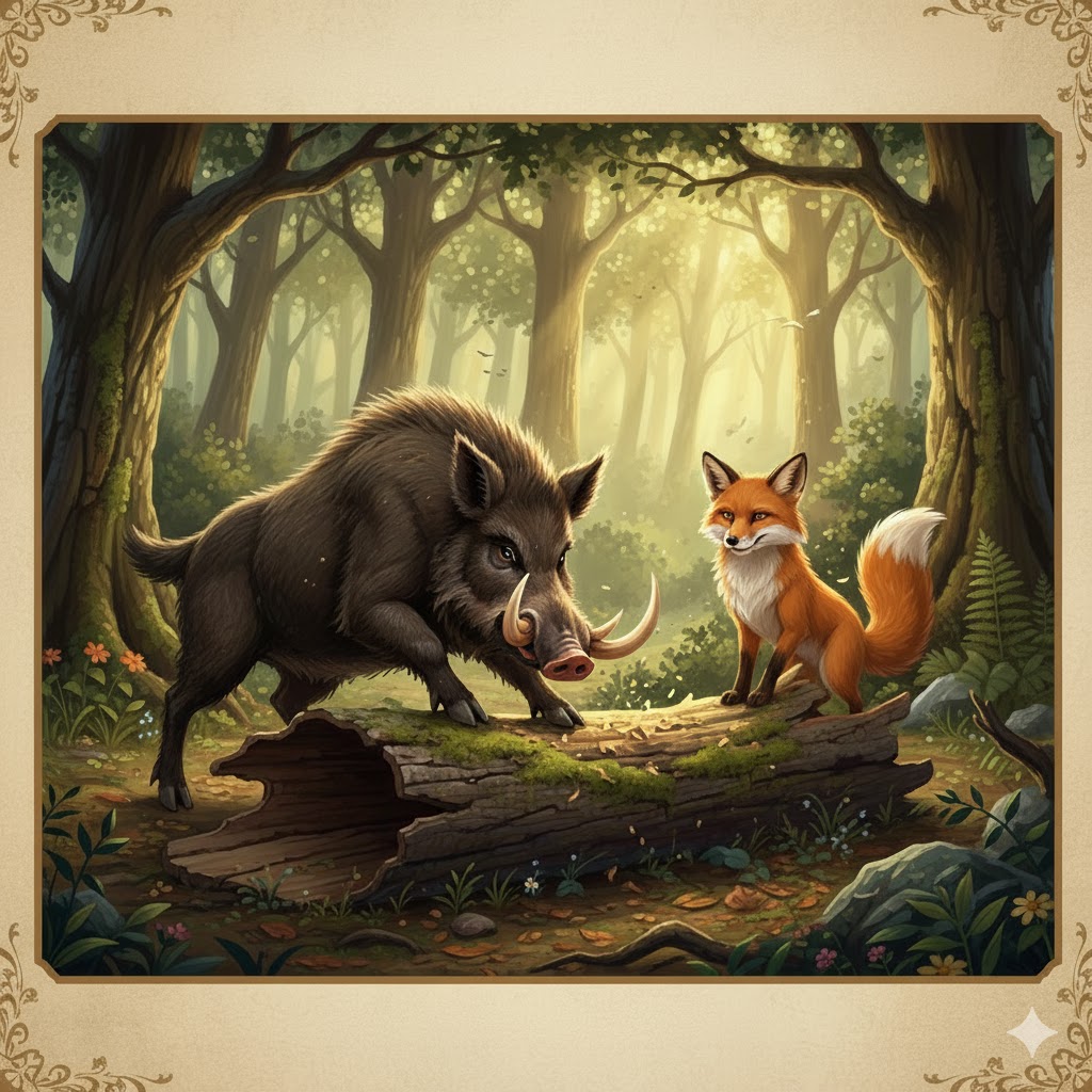 పంది మరియు నక్క కథ