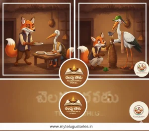 Fox and Stork Story in Telugu